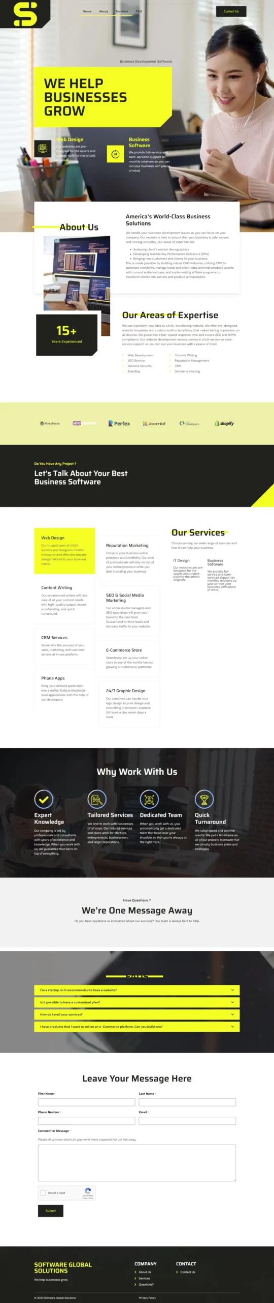 Software Company Website