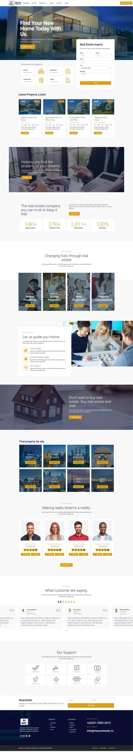 Real Estate website